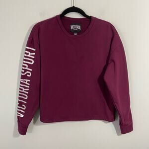 Victoria's Secret Sport Women's Maroon Fleece Lined Sweatshirt Size S